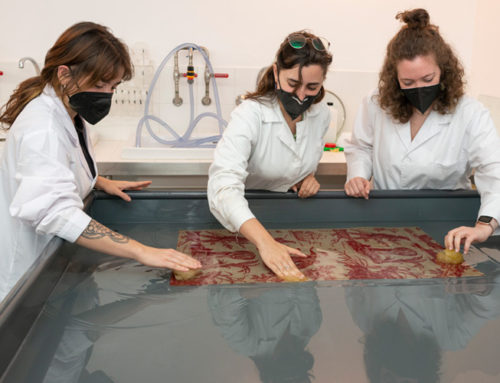 Alumnas en prácticas en el Museu Tèxtil de Terrassa